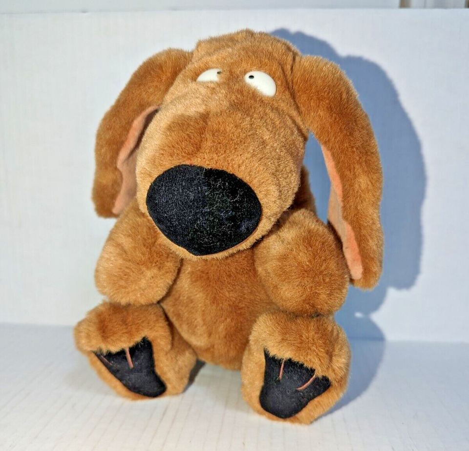 Gund Vintage Dog Plush Stuffed Animal 1992 Sandra Boynton 8" Red Ribbon - £19.28 GBP
