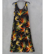 JOSTAR SLINKY TANK DRESS SZ M MULTICOLOR LEAVES SLEEVELESS POLY SPANDEX ... - £30.91 GBP