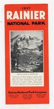 1937 Rainier National Park Brochure Travel Routes Distances Hotels - £21.74 GBP