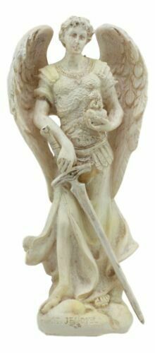 Catholic Saint Jegudiel Jehudiel Archangel Statue 5&quot;H Laudation Reward O... - $16.99