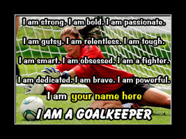 Personalized GoalKeeper Soccer Poster Daughter Confidence Wall Art Gift - £22.11 GBP+