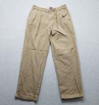 Tommy Hilfiger Pants Mens 34x32 Tan Khakis Pockets Cotton Straight - $379.27 MXN