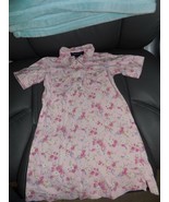 LANDS&#39; END Pink Floral Print 1/4 Snap Front Dress Size 2T Girl&#39;s - $17.28 CAD