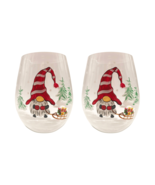 Painted Christmas Gnome Stemless Glasses - $41.60 CAD