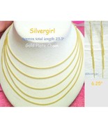  Gold Plated Drape Chain Necklace and Matching Earrings - $27.15 CAD