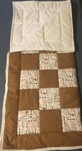 New Reversible Dog Quilted Blanket Throw 35.5&quot; x 31.5&quot;  Bone Woof Ruff - £66.28 GBP