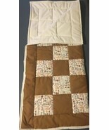 New Reversible Dog Quilted Blanket Throw 35.5&quot; x 31.5&quot;  Bone Woof Ruff - $84.15