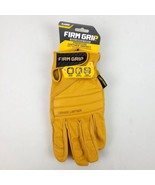 Firm Grip Genuine Premium Leather Working Gloves XL Soft  Adjustable Strap New - $19.79