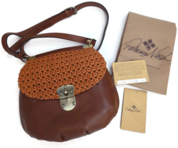 Patricia Nash Veneto Crossbody Looped Weave Orange Brown Purse Bag - New - $137.19