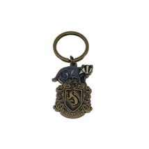 Harry Potter Universal Studios Hufflepuff Crest metal Keychain - $10.88