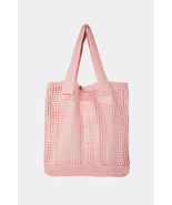 Pointelle Knit Crochet Tote Bag - $35.00