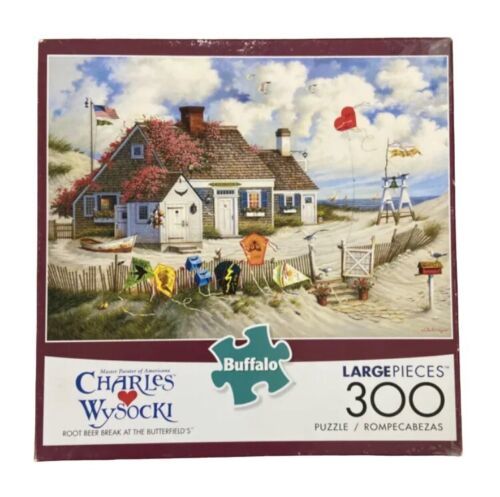 Buffalo Jigsaw Puzzle 300 Piece Charles Wysocki Rootbeer at Butterfieds Beach  - $11.40