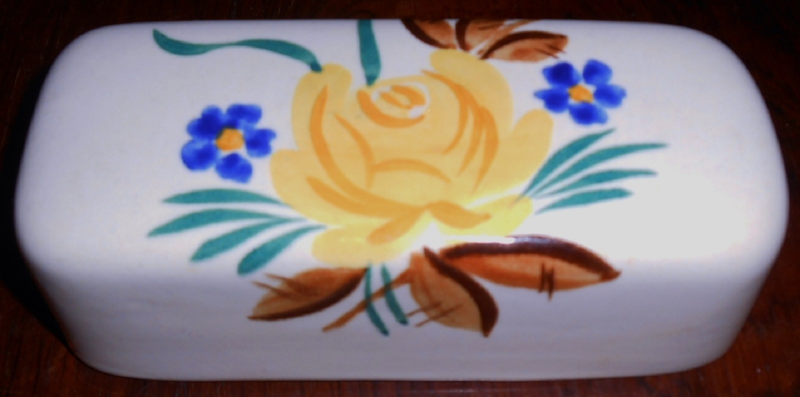 Red Wing PICARDY PATTERN Hand Painted Butter Dish LID ONLY Made in Minne... - $19.79