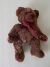 Vtg Russ Berrie &quot;Boysenberry&quot; Pink ish Teddy Bear 12&quot; Plush Stuffed Animal W/Tag - £11.73 GBP