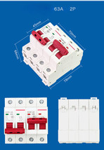 50Hz/60Hz 2P 63A Manual Transfer Switch Dual Power Circuit Breaker For C... - $22.80