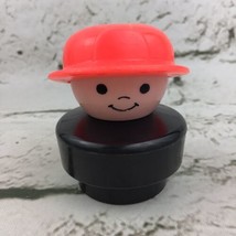 Vintage 1990 Fisher Price Little People Fire Fighter Chunky Figure Toy - $6.92