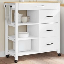  Kitchen Trolley MONZA 33.1"x15.7"x35.4" Solid Wood Pine - $4,715.12 MXN