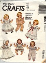 McCalls 4907 Baby Doll Wardrobe 1990 Pattern - £13.23 GBP