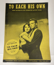 To Each His Own Sheet Music by Jay Livingston - £6.96 GBP