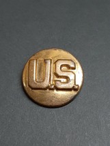 U. S. Military Button G-I Pin Badge Cap ☆ United States Of America Gold Tone - £5.41 GBP