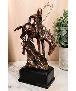 Native Indian Warrior Hunter With Rifle And Rope On Horse Figurine With ... - $54.32 CAD