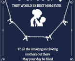 Mother&#39;s Day Gifts for Mom Her, Solid 14K Gold Mom Necklace Gold/Silver ... - $30.56
