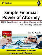 Simple Financial Power of Attorney - Full Version - Hardcover - $39.99