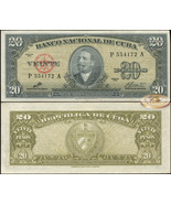 Cuba. Banknote 20 pesos. 1960. aUnc. Paper. Cat# P.80c - $36.99