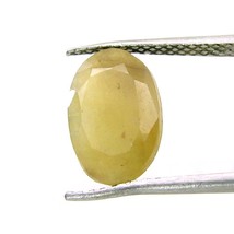 5.1Ct Natural Amarillo Zafiro (Pukhraj) Ovalado Facetado Piedra Preciosa - £15.17 GBP