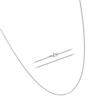 24k White Gold Box Chain Necklace Thin, Dainty, White - $165.53 CAD
