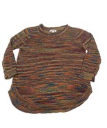 Studio JPR Multicolor Open Knit Sweater Multicolor Red Womens Medium - $199.52 MXN