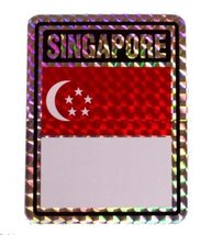 K&#39;s Novelties Wholesale Lot 6 Singapore Country Flag Reflective Decal Bu... - $8.88