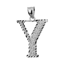 925 Sterling Silver Initial Letter Y Pendant Necklace - Large, Medium, Small D/C - £26.59 GBP+