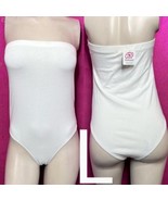 White Tube Top Strapless Bodysuit~Size L - £13.97 GBP