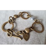 Handmade Brass Circle Link Bracelet - $651.17 MXN