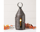 15-Inch Electric Punched Tin Lantern in Kettle Black - USA Handmade Acce... - $94.45