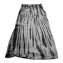 Lapis Skirt Womens XL Black Gray Maxi Elastic Waist Knit Drawstring Tie Dye - £20.06 GBP