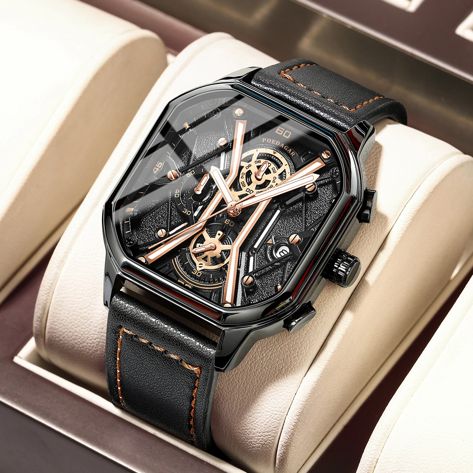 Fashion Men Wristwatches Luxury Chronograph Luminous Waterproof Date Ma - $545.09 MXN+