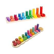 Wooden Number Puzzle Sorting Montessori Toys for Toddlers (Number and Shape Set) - £42.80 GBP