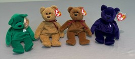 Lot of Ty Beanie Babies Retired Princess Diana Curly Teddy Erin Great Co... - $64.99
