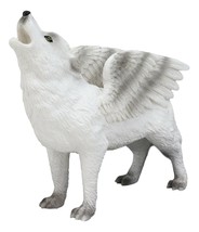 Snow Angel Wings Native Tribal Howling Wolf Totem Spirit Figurine Collec... - £21.58 GBP