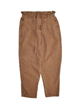 Free People Paperbag Pants Womens M Brown Pleated Tapered High Rise Garm... - £23.89 GBP