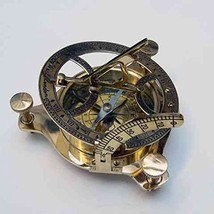 NauticalMart Brass Sundial Compass In Box  - £25.20 GBP