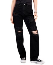 Gemma Rae Women&#39;s Juniors&#39; Distressed High-Rise Jeans Black Size 11 30x3... - $19.95