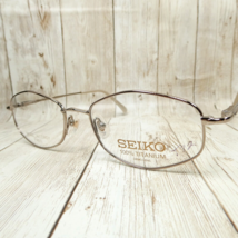 Seiko Polished Silver Gray Titanium Eyeglasses FRAMES - T072 011 52-18-135 Japan - $49.45