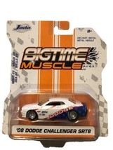 Jada Bigtime Muscle 2008 Dodge Challenger SRT8 White Blue 1/64 Diecast W... - $13.99