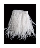 2 Yards 5-6Inch White Ostrich Feathers Trim Fringe For Diy Dress Sewing ... - £25.63 GBP