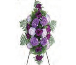 SILK FLOWER SPRAY PURPLE DELUXE LARGE  for Grave-site Remembrance of Lov... - £66.99 GBP