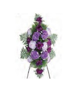 SILK FLOWER SPRAY PURPLE DELUXE LARGE  for Grave-site Remembrance of Lov... - £65.82 GBP