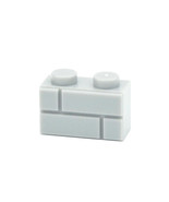 Grey Brick 1X2 Construction Brick Piece Toys Minifigures - $0.60